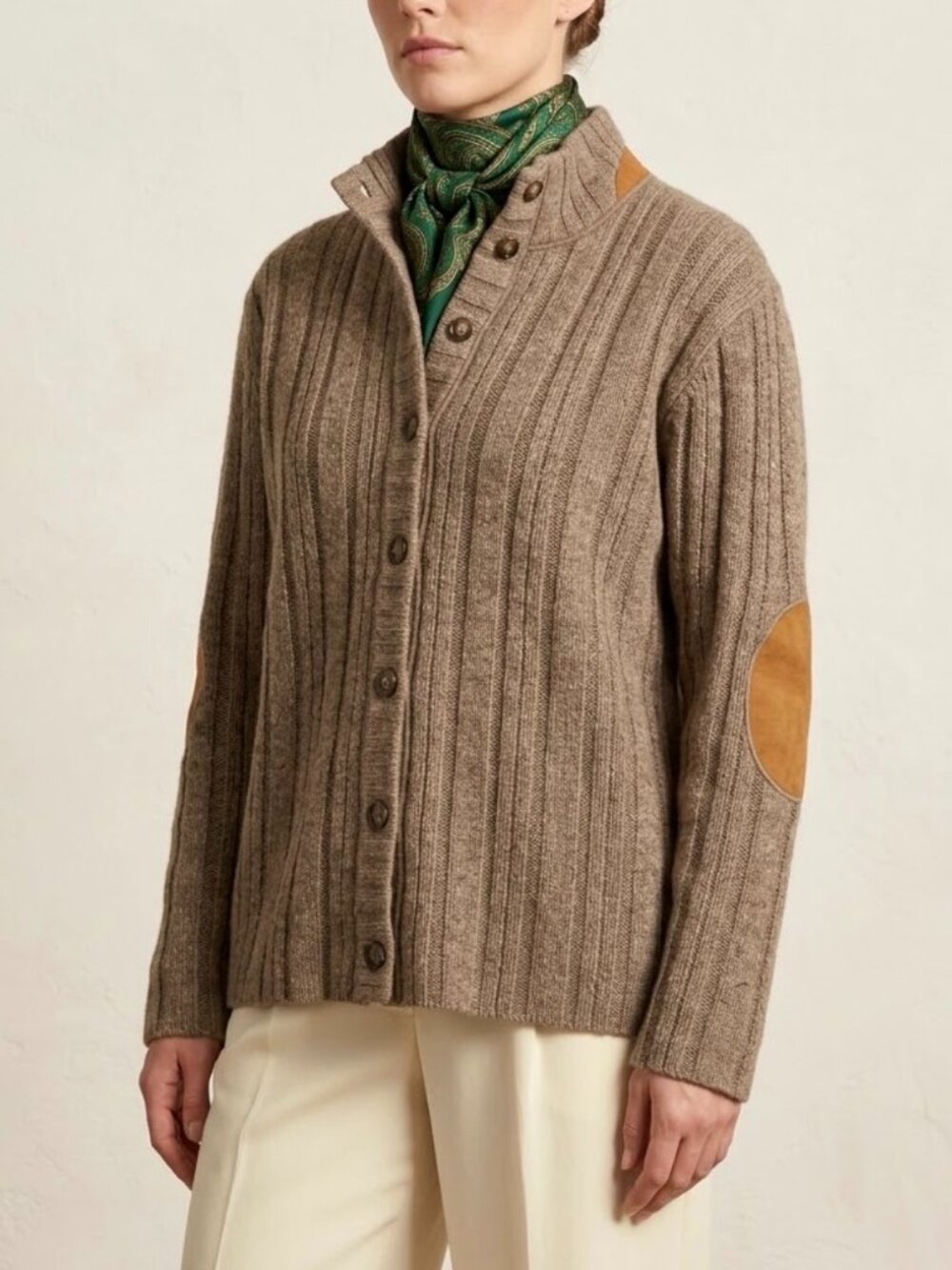 Vintage 90s Territory Ahead Lambswool Equestrian Cardigan L Oversized  Buttons